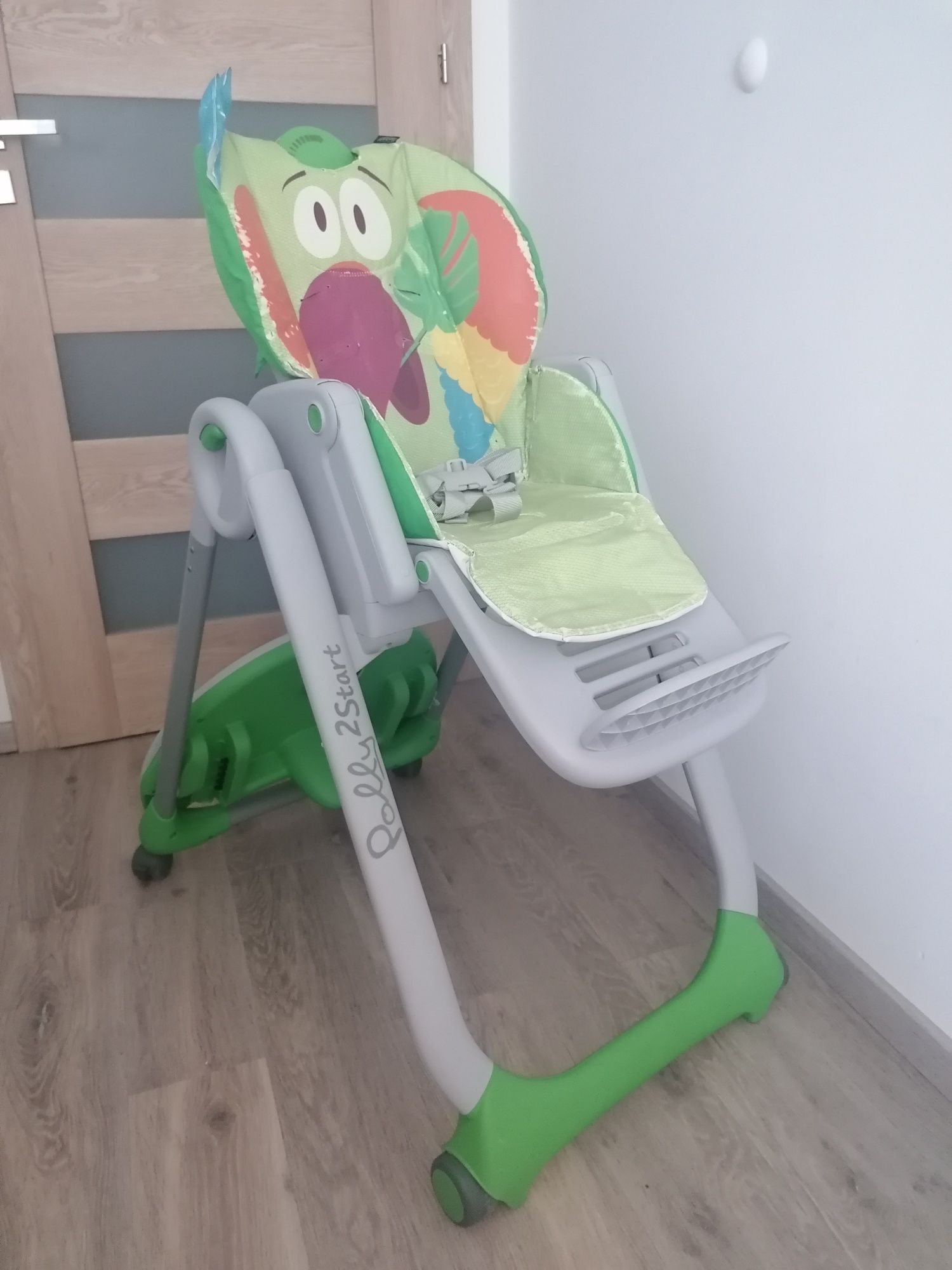 -70%| Krzesełko do karmienia Chicco Polly 2 Start Parrot | 3 w 1 kółka
