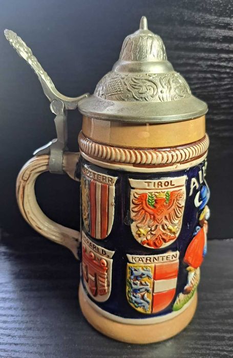 Austria Beer Mug/Stein #1018 1/4 Hand Painted