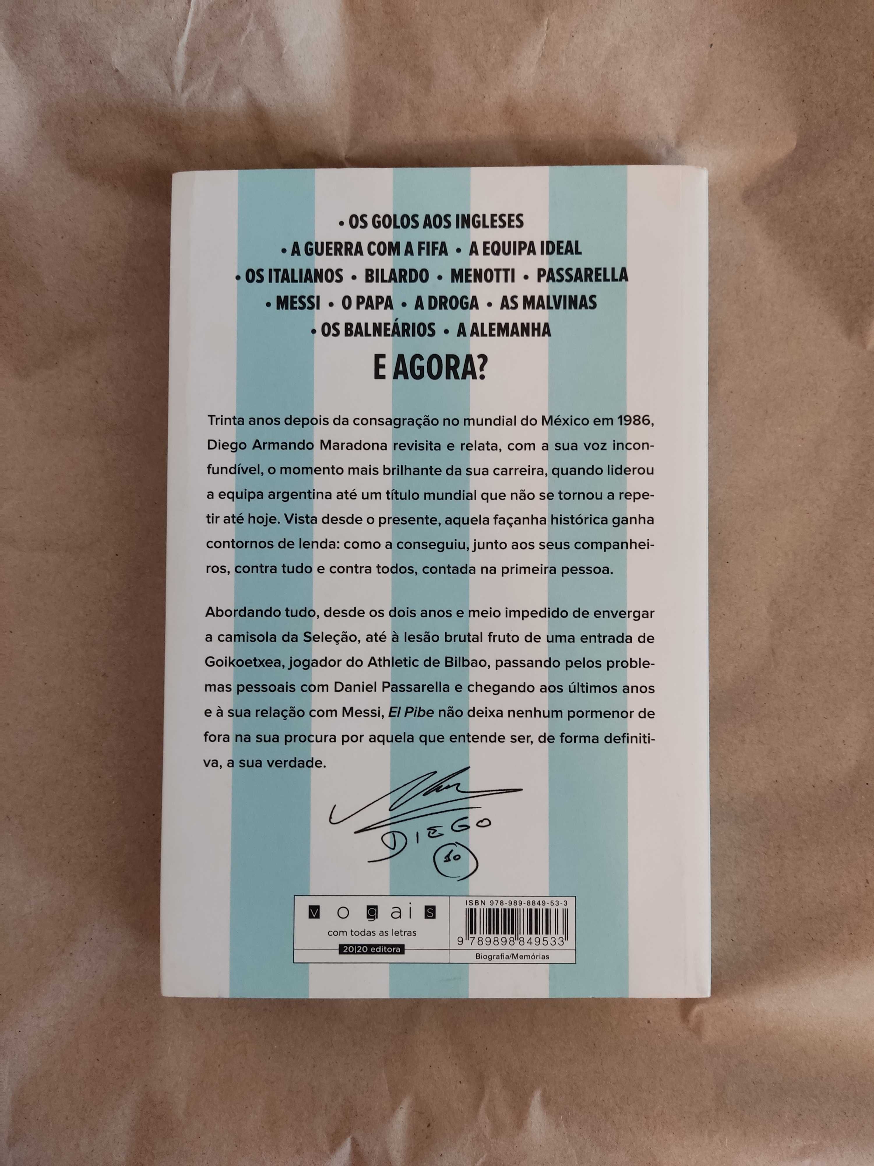 Livros futebol A Mão de Deus Maradona, Cruyff e Eduardo Galeano