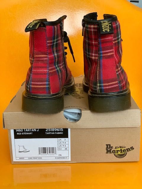 Ботинки Dr Martens  36 размер, red stewart  canvas