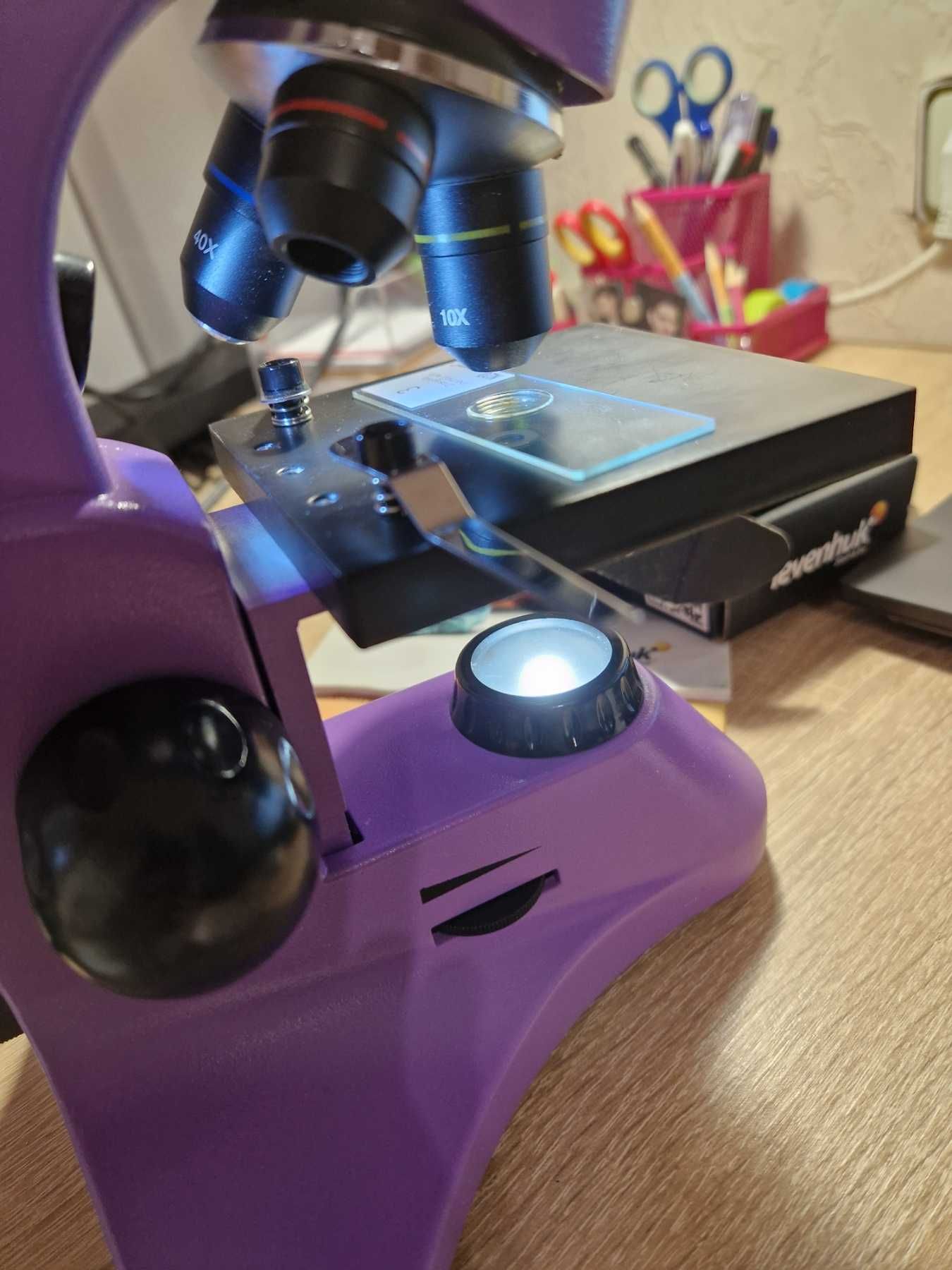 Продам биологический микроскоп Levenhuk Rainbow 50L фиолетовый