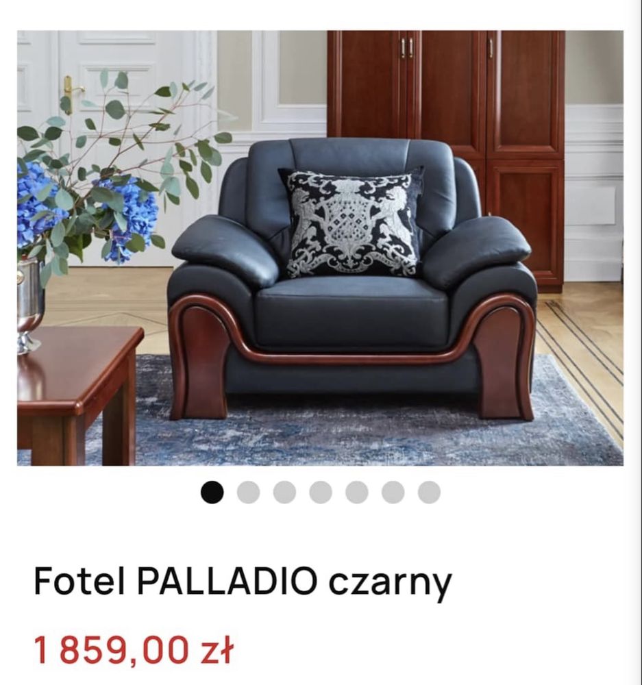 Fotel Benondi Palladio skóra bardzo dobry stan