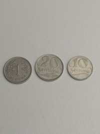 zestaw 3 monety Łotwa Finlandia