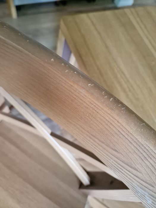 dwa Hokery barowe drewniane ikea