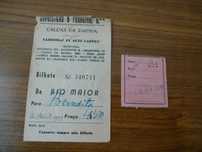 Bilhetes de transportes públicos antigos