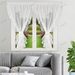 Firana koronkowa z falbankami 150x300