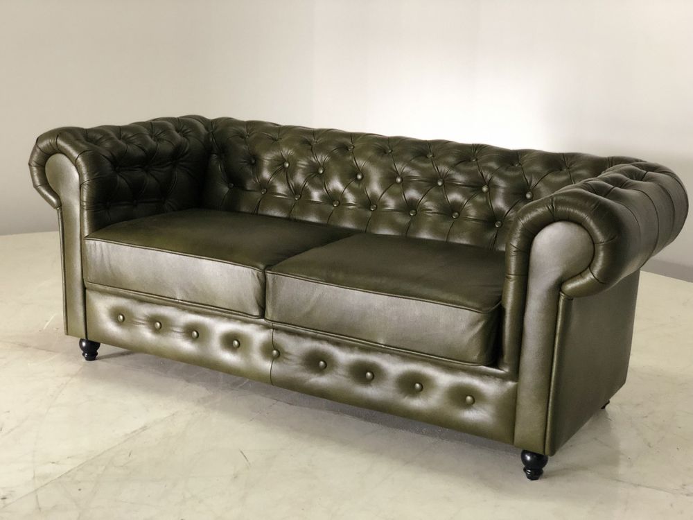 Sofa Chesterfield 2 osobowa, skóra naturalna !!!