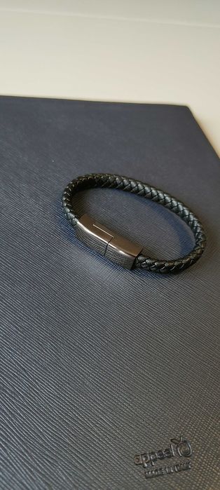 Skórzana bransoletka USB C, Lighting Iphone kabel ładujący