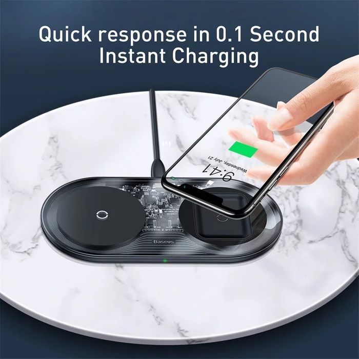 Carregador Wireless Transparente Pro Edition 15W - LIQUIDAÇÃO
-Baseus-