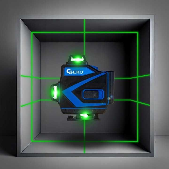 Laser krzyżowy poziomica laserowa 360 zielony samopoziomujący +akcesor