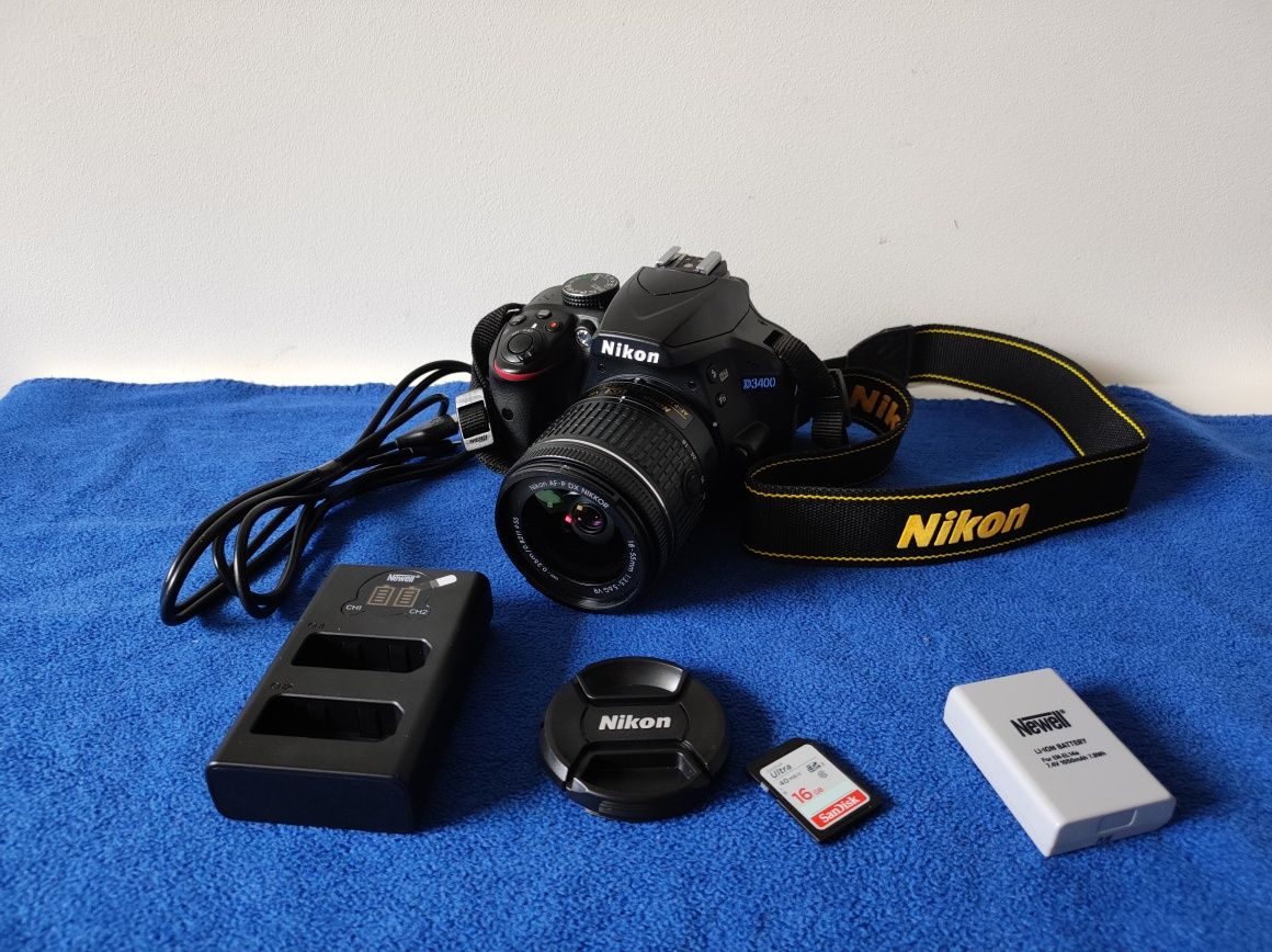 JAK NOWY! Nikon D3400+Obiektyw Nikkkor 18-55mm