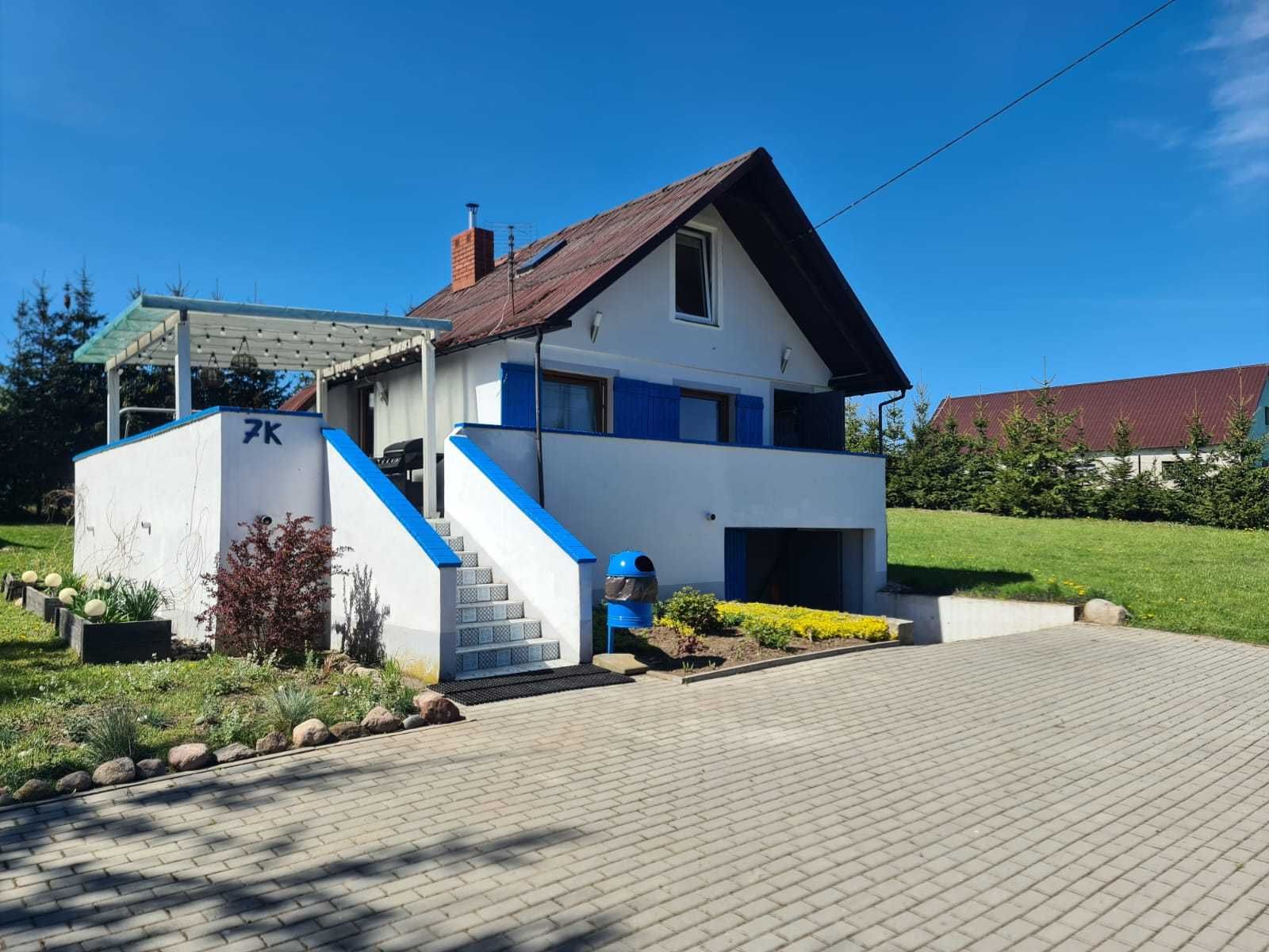 Domek 10 os. nad jeziorem grill sauna mazury dom Mikołajki Stare Sady