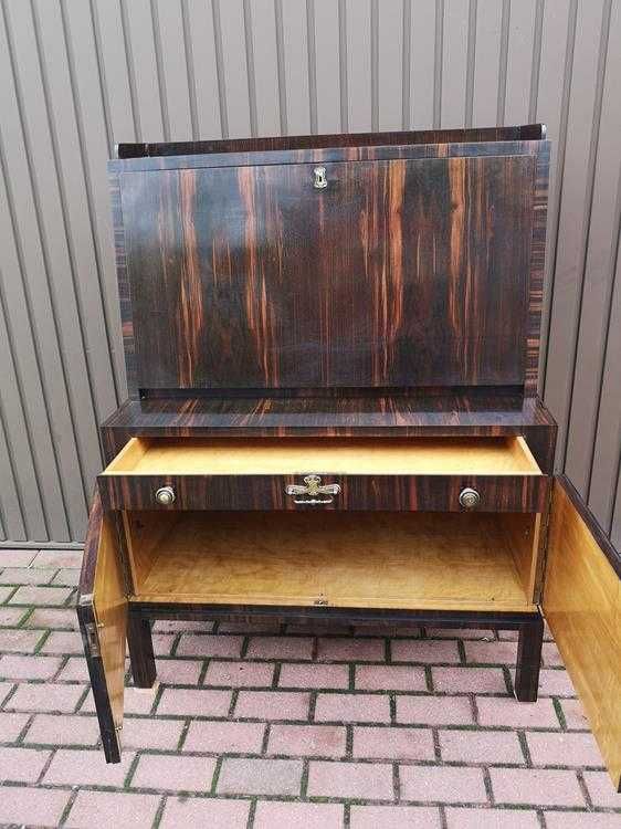 Sekretarzyk Biurko ART-DECO Heban Unikat Stary Antyk Okazja.