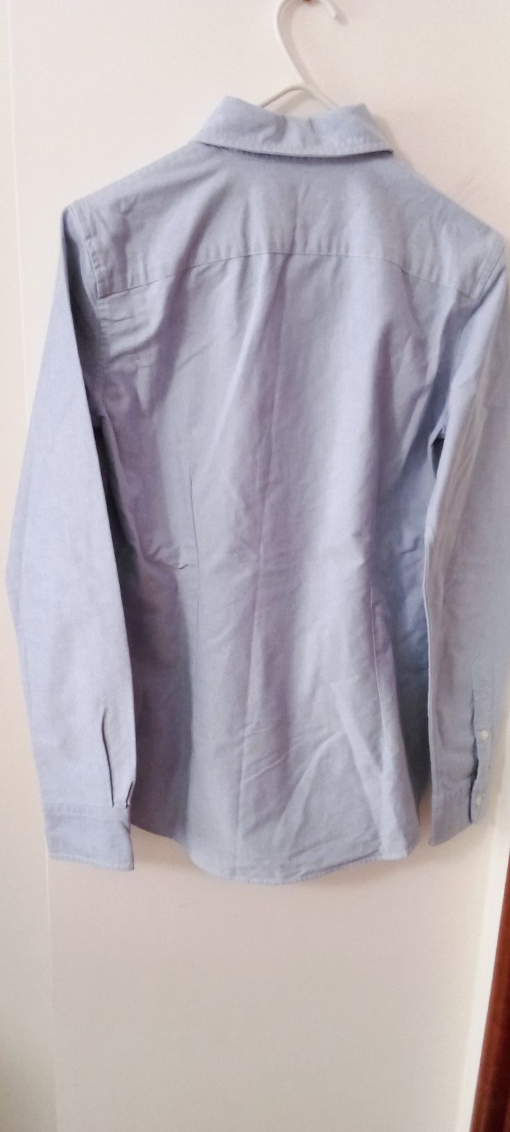 Camisa Ralph Lauren, azul claro, Oxford, tamanho XS