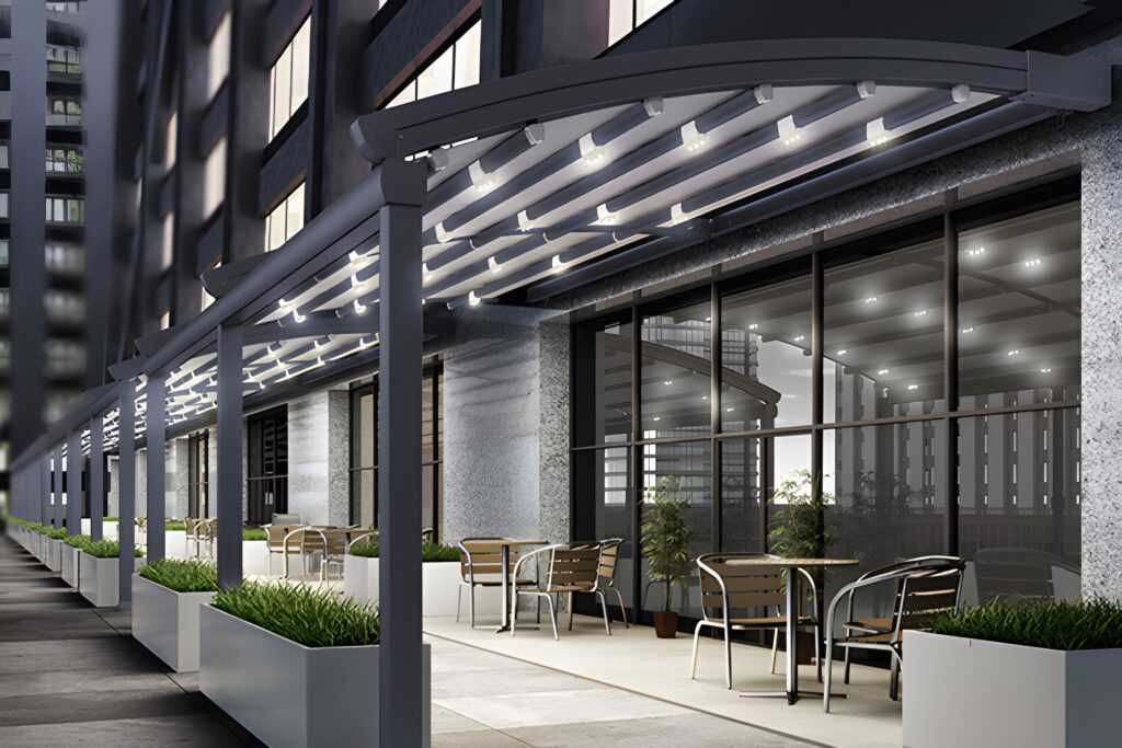 Toldos de esplanadas  proteção solar restaurantes/cafe - cobertura