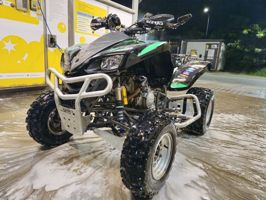 Kawasaki kfx700 v2 yoshimura ohlins stan bdb zamiana atv swap 4x4 oska