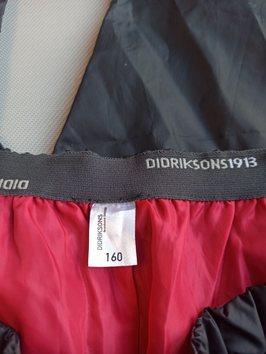 Didriksons spodnie przeciwdeszczowe rozmiar 160  kolor grafitowy