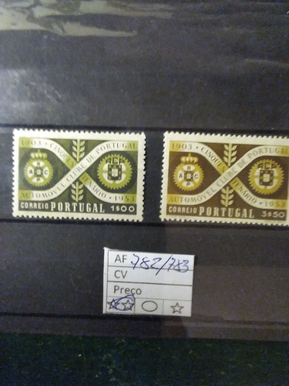1953 Cinquentenário Do Automóvel Clube De Portugal MNH **