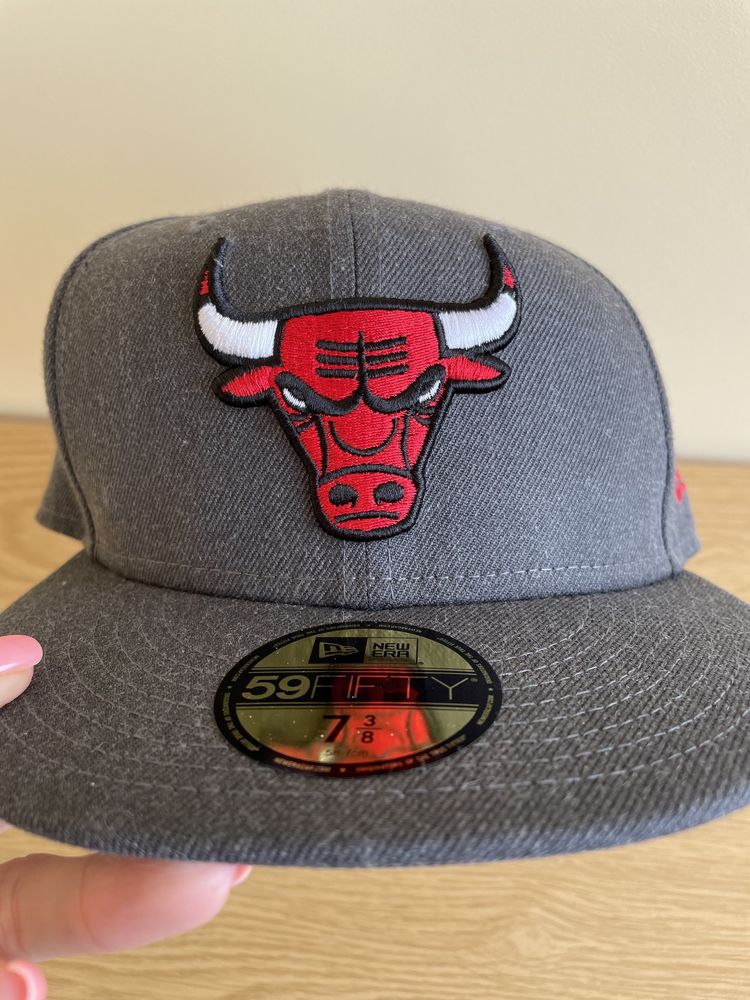 Нова кепка SnapBack NBA Chicago Bulls сіра 58.7см (7 3/8)