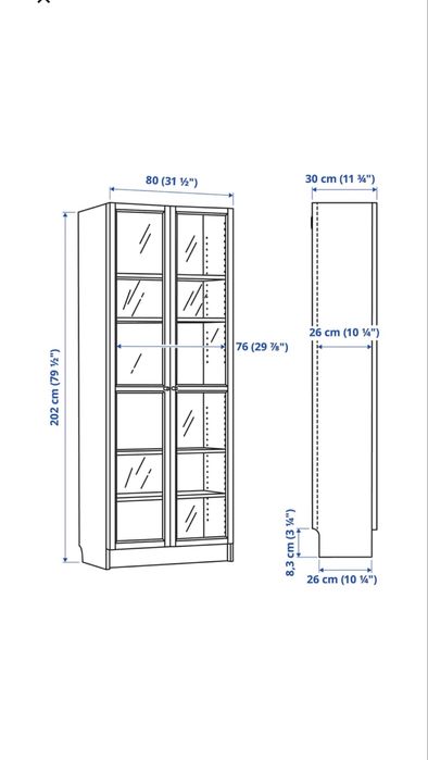Billy oxberg ikea witryna kredens bordowy burgundowy unikat