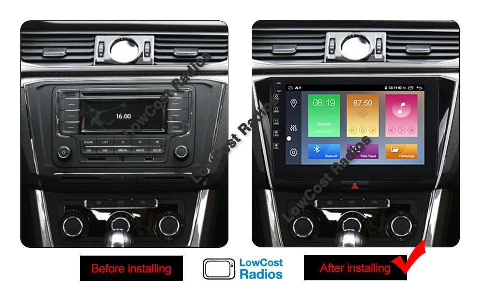 Auto Rádio GPS VW PASSAT B8 | 10' ANDROID • Multimédia BT USB WIFI