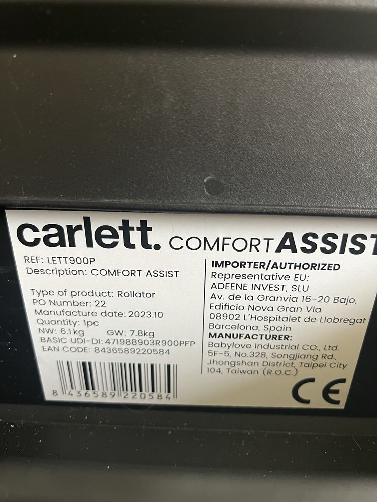 Wozek-chodzik Carlett 4 kola z siedziskiem