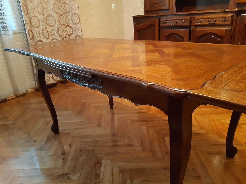 Jadalnia – stół + 6 krzeseł dębowych - klasyk.