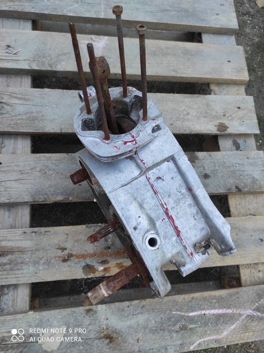 Silnik MZ 150ts blok silnika kartery skrzynia biegów wał 12.289