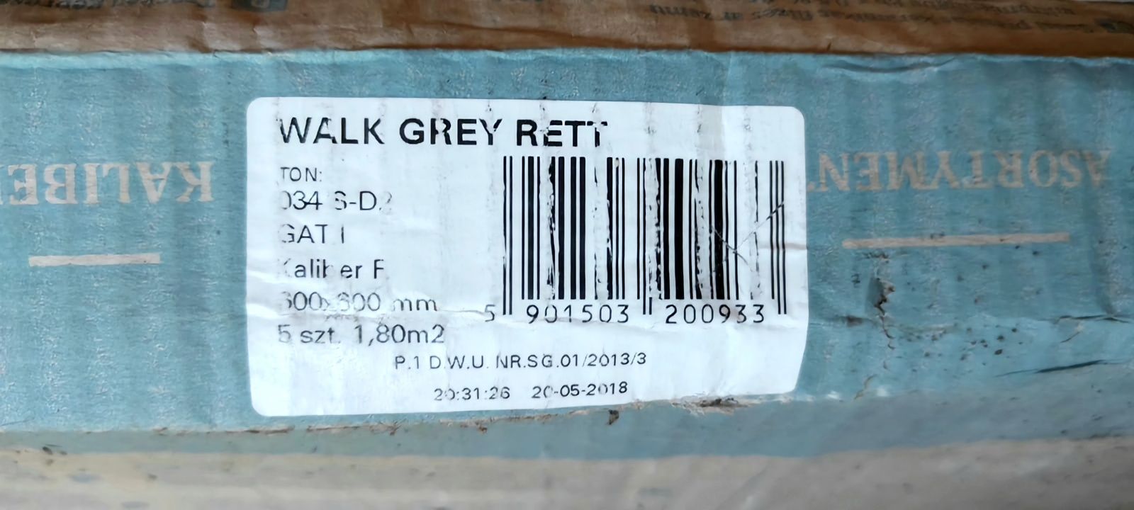 Gres szkliwiony Walk Gray 8 paczek