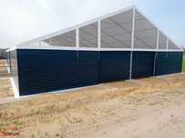 hala namiotowa 25x40x4m ujeżdżalnia dla koni boki z blachy trapezowej