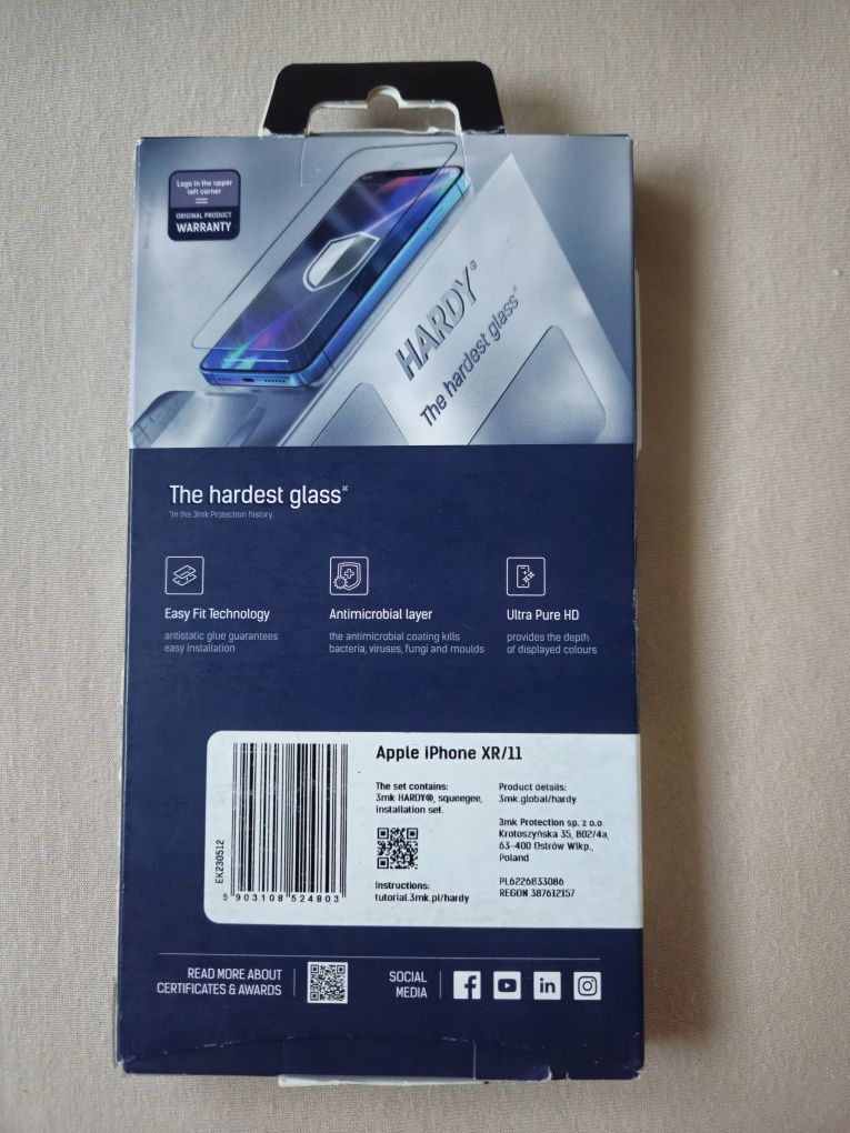 Szkło 3mk HARDY APPLE iPhone XR/11