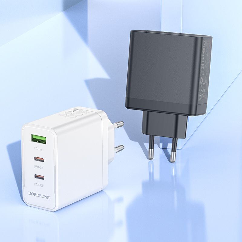 Borofone Ładowarka Sieciowa Bn12 Manager - Usb + 2Xtyp C - Pd 65W 3A