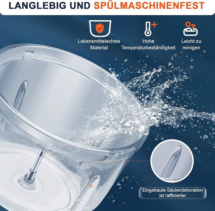 Elektryczny blender rozdrabniacz Bear 0,6 l + 2 l, 2 poziomy prędkości