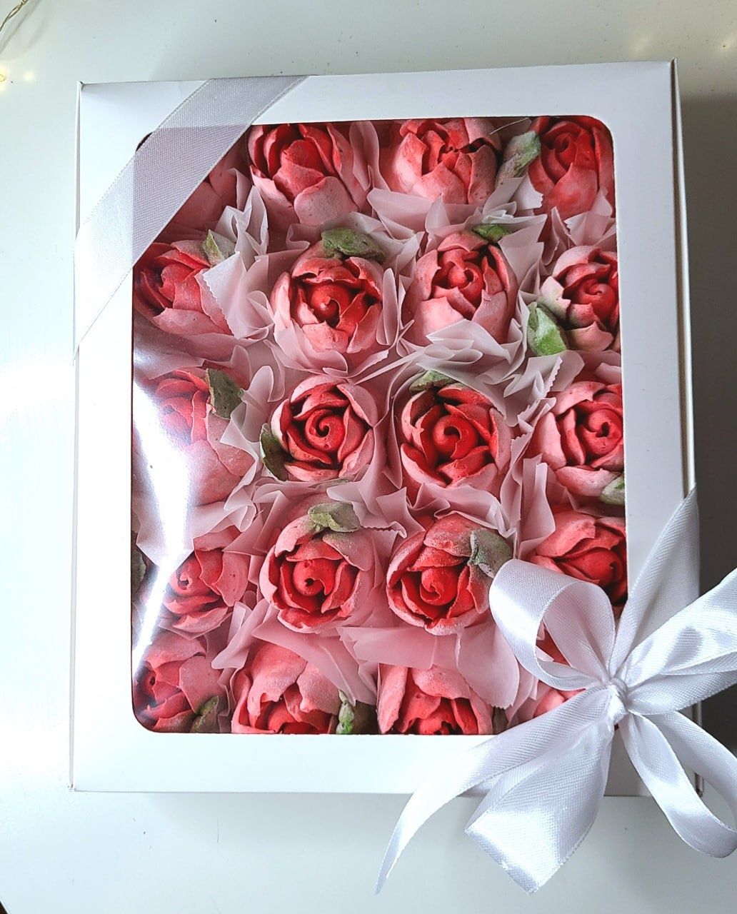 Зефир бокс цветы тюльпаны. Подарочный сладкий набор. Букет цветов.