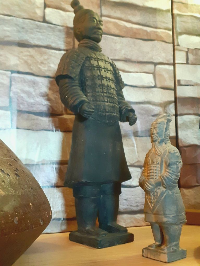 Estatueta 40cm Grande Soldado Guerreiro Chinês General Terracota