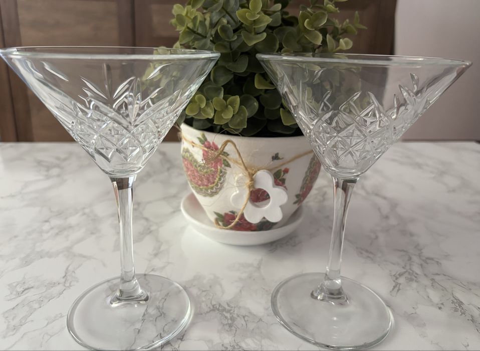 2 kieliszki kryształowe Huta Szkła Paulina Pieńsk sygnatura