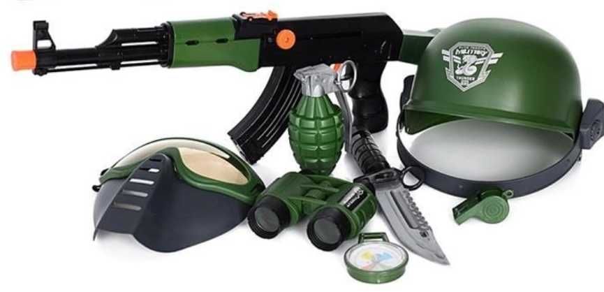Детская игрушка "Набор военного", зеленый