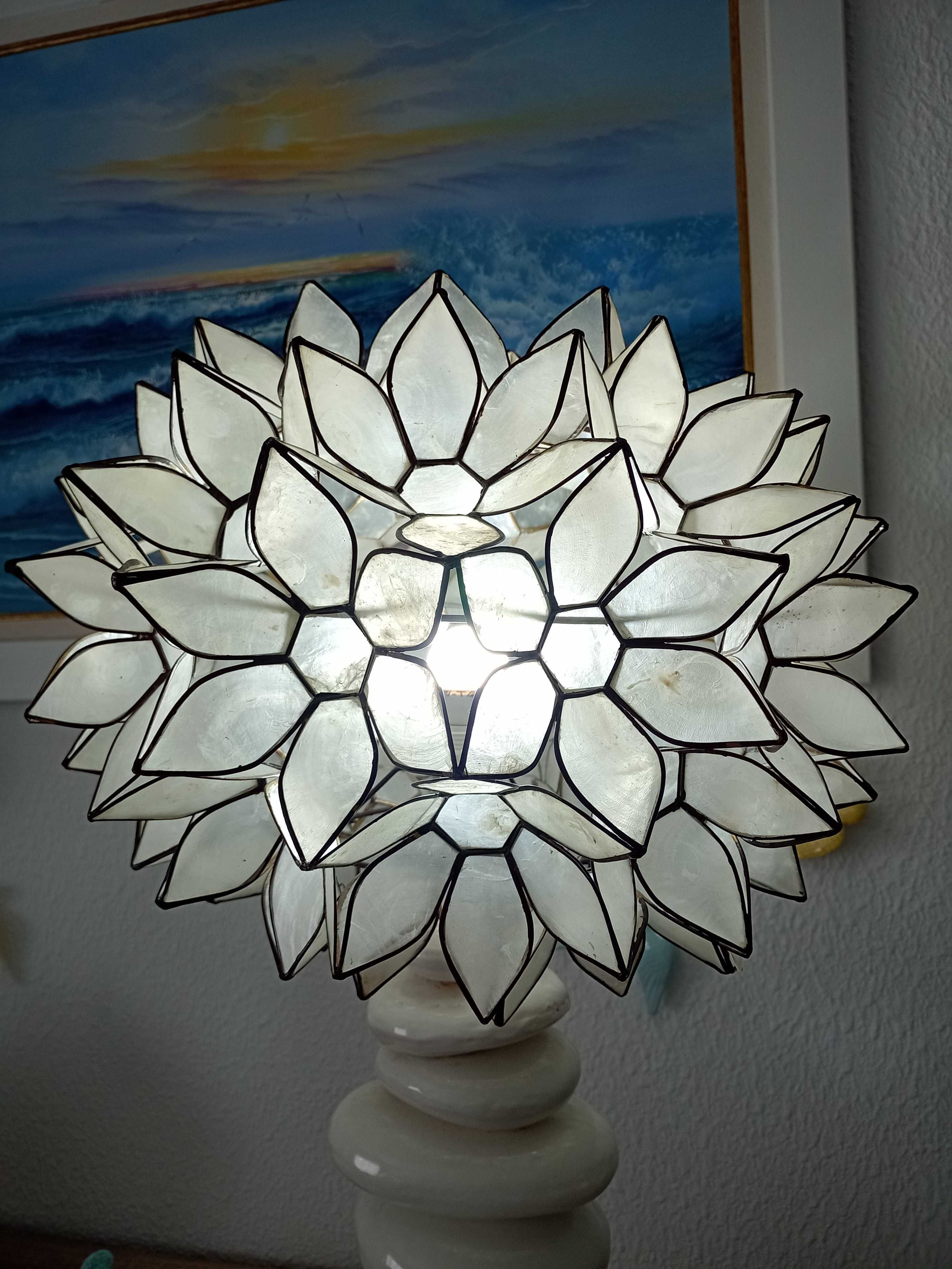 Candeeiro 80cm.Base cerâmica,abajour estrela.LER DESCRIÇÃO DO ANÚNCIO!