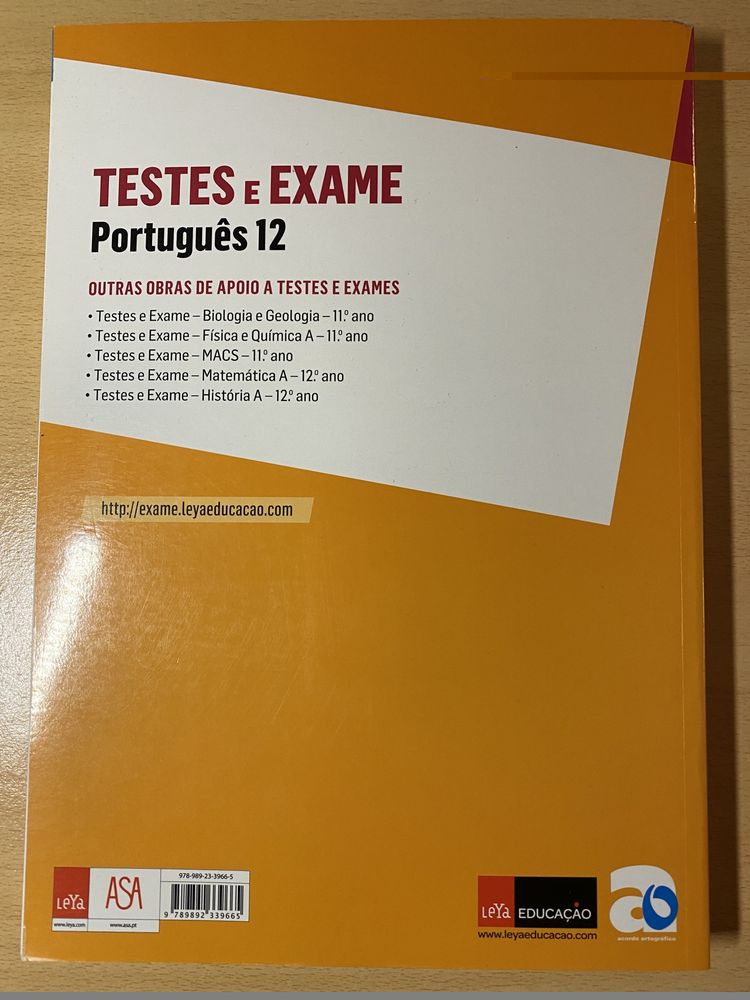 Livro de preparação para exame Português 12.º ASA