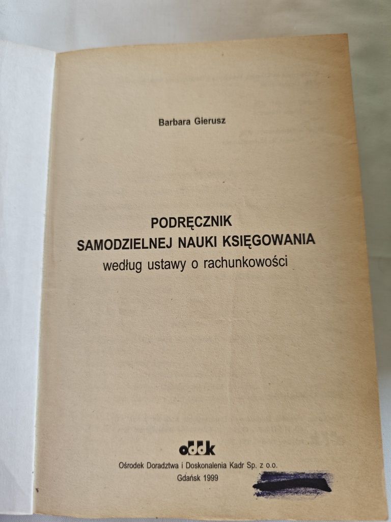 Podręcznik samodzielnej nauki księgowania Barbara Gierusz papierowa