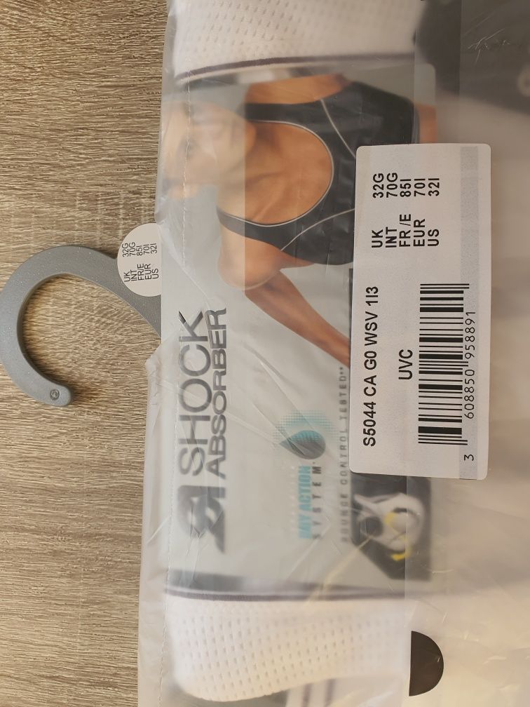 Biustonosz sportowy Shock Absorber, rozmiar 70I, nowy z metkami, solid