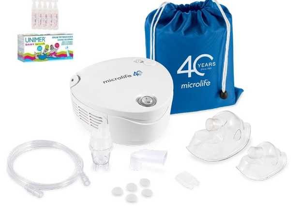 Inhalator Microlife NEB210 z dodatkowym zestawem antywylewowym