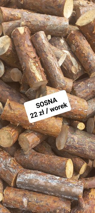 Drewno opałowe , workowane, drzewo suche opał buk dąb sosna brzoza