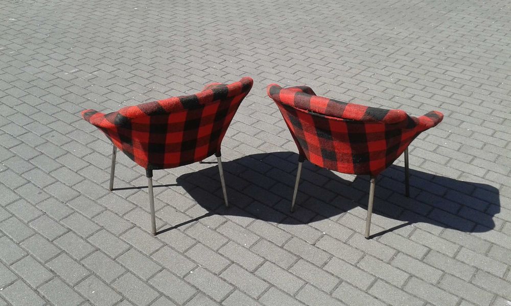 Fotel muszelka PRL Ewa  design lata 60 70 vintage loft