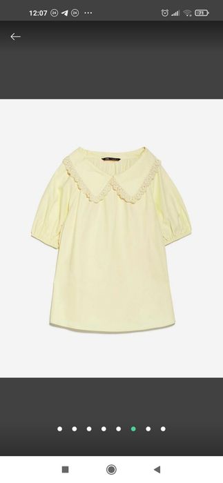 Блуза zara з комірцем