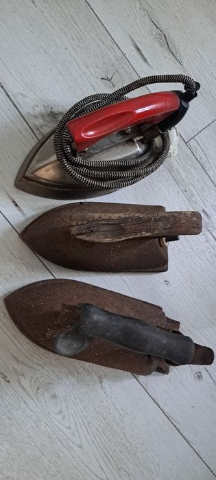 Stare żelazko 3sztuki retro