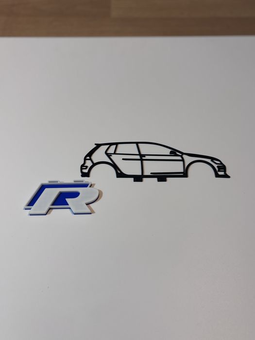 Moldura Silhueta Golf 7 R – 20cm | Presente Ideal para PetrolHeads