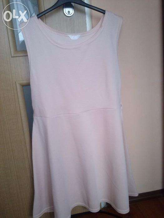 Rozkloszowana sukienka, raz założona M, L, XL różowa pudrowa