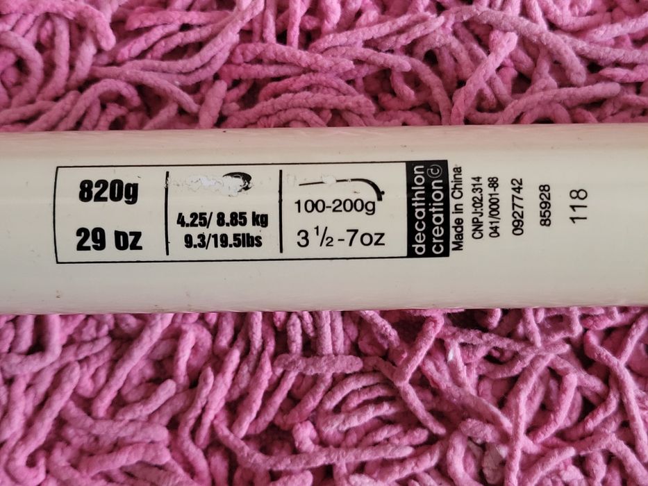 Cana de pesca usada com 4,60 cm