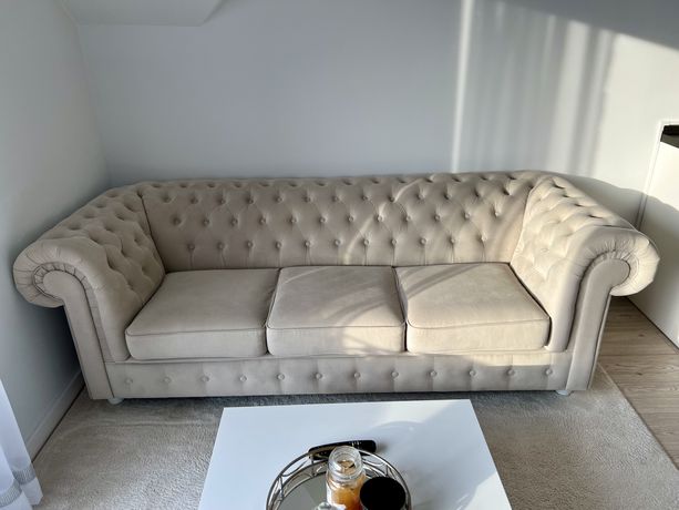 Sofa kanapa 3osobowa Glamour Cambridge pikowana premium